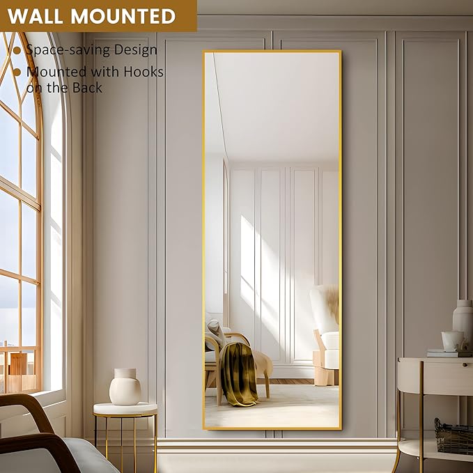 Mirror Craft Full HD Mirror With Golden Metallic Frame