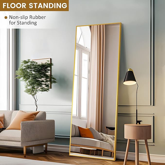 Mirror Craft Full HD Mirror With Golden Metallic Frame