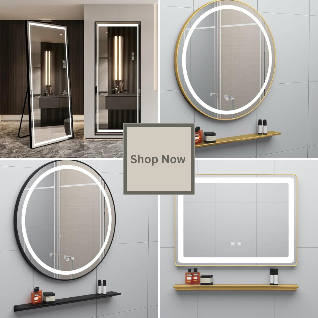 LED Mirror With Metallic Frame