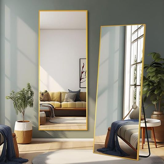 Mirror Craft Full HD Mirror With  Golden Metallic Frame