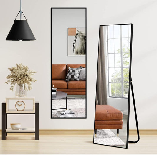 Mirror Craft Full HD Black  Metallic  Frame Mirror With Stand