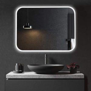Mirror Craft Desert Curved Corner Rectangle Led Mirror (3 Lights Integrated)