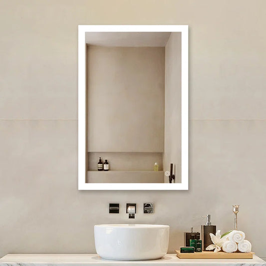 Mirror craft Inspire Rectangle Led Bathroom Mirror With Touch Sensor & Dimmable (3 Lights Integrated)