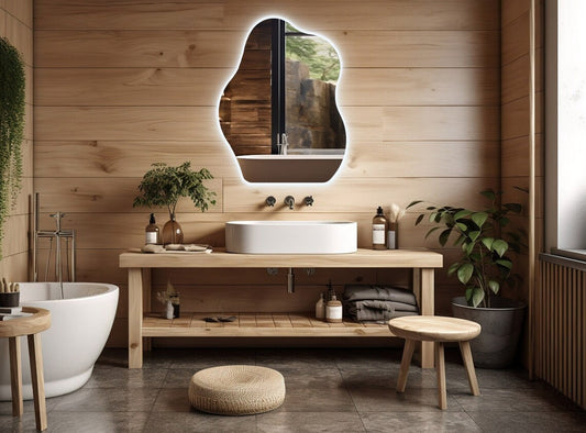 Mirror Craft Irregular Backlit LED With Touch & Dimmable (3 Lights Integrated)