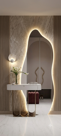 Signature Irregular Full-Length LED Backlit Mirror | Frameless Design