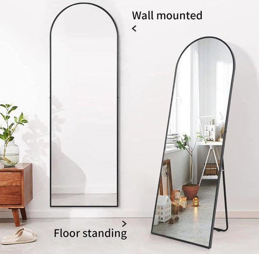 Mirror craft Black India Gate Metal Stand Frame mirror 22" X 55"